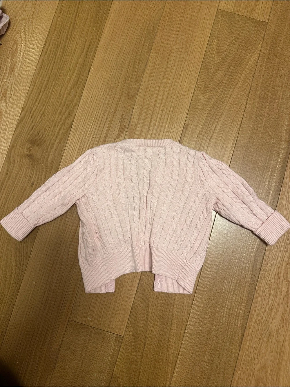 Ralph Lauren Light Pink Cable-Knit Cardigan